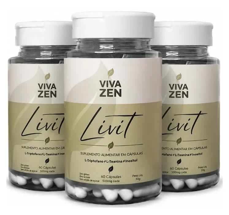 Kit com 3 frascos de Livit